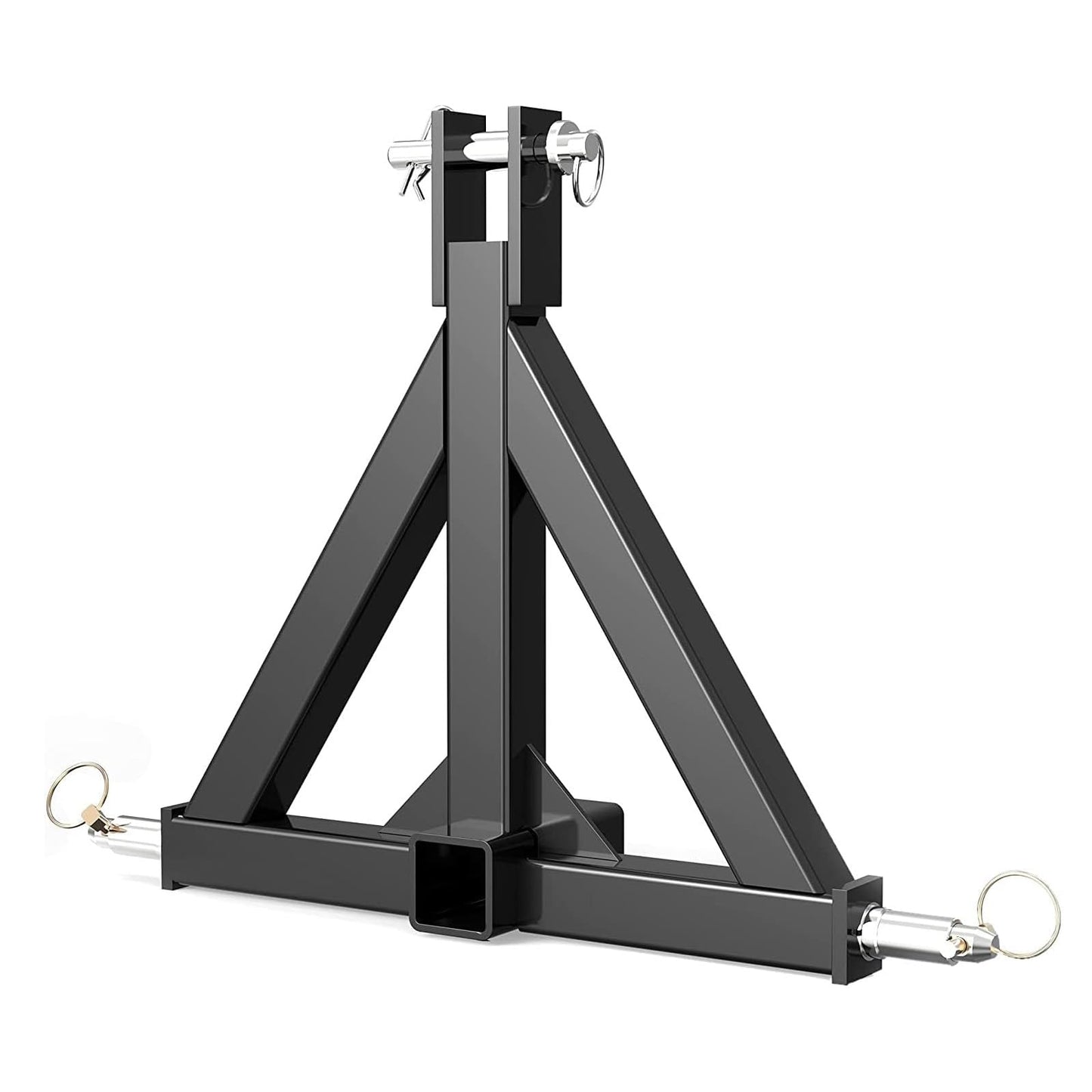 FAYUWUOX 3 Point Trailer Hitch for 1 with 2” Receiver, 3 Pt Hitch Adapter for Towing & Lifting, Carbon Steel Construction for Kubota, John Deere, BX, LM25H, WLM Tractor, NorTrac, Yanmar, Kioti, Cat