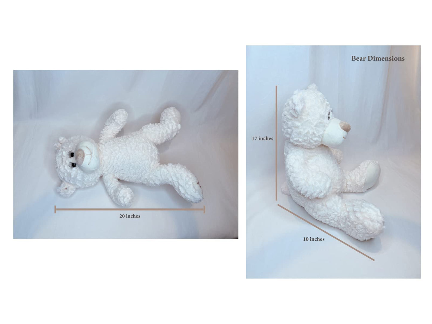 KINNEX COLLECTIONS SINCE 1997 20" Quince Anos Quinceanera Last Doll Teddy Bear with Dress (Centerpiece) ~ B16631-34G (Champane)