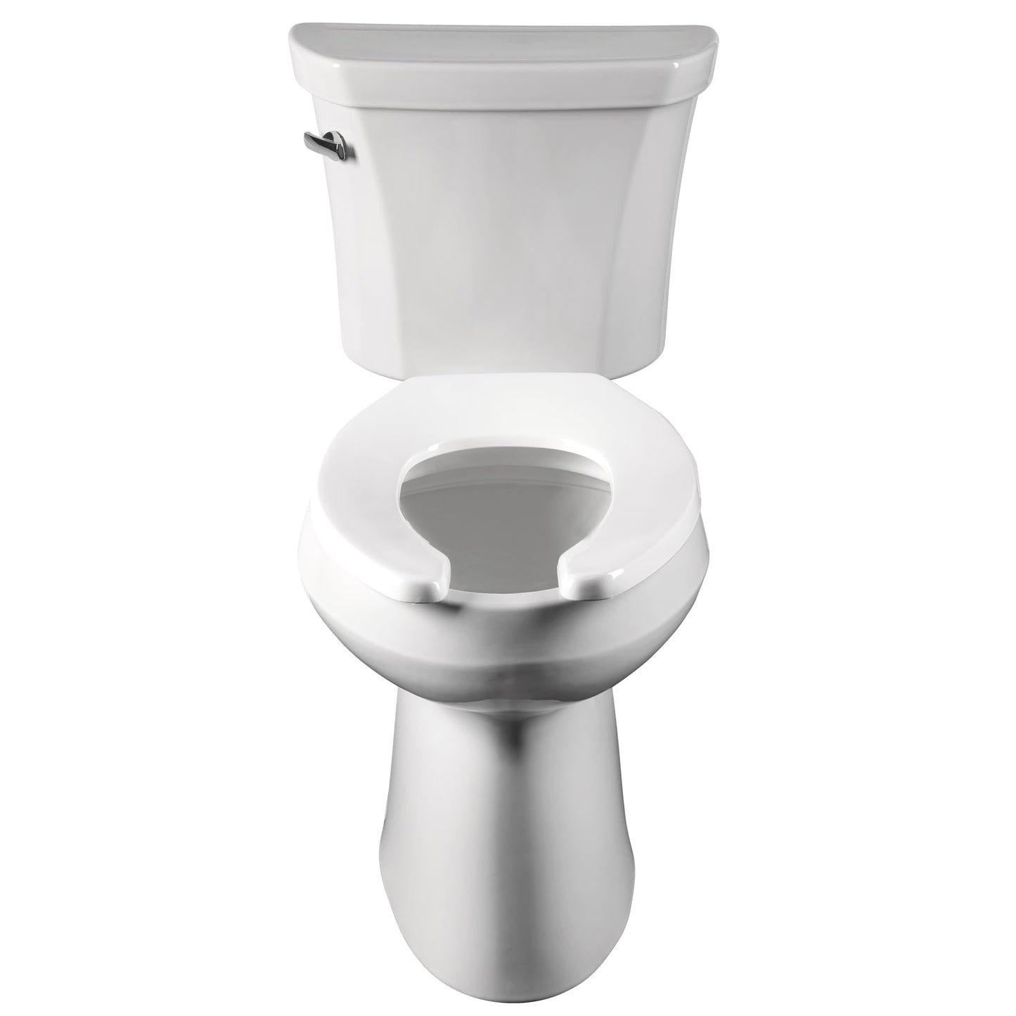 Bemis 2 Pack Commercial Open Front Plastic Toilet Seat, Heavy Duty Industrial Seat Without Lid, Secure Installation for Long Lasting Use, Made in USA, Elongated, White, 1955CT