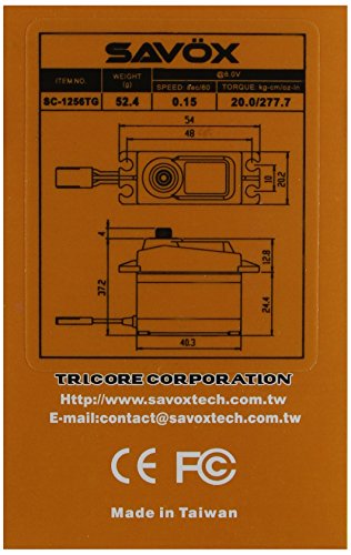 Savox SC-1256TG High Torque Titanium Gear Standard Digital Servo