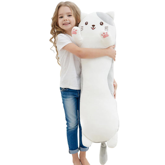 Dalmao 36" Cat Stuffed Animal, Soft Long Pillow Doll Cute Cartoon Kitten Plush Body Pillow Plushies Toy Gift for Kids, Girls, Birthdays, Valentine's, Christmas
