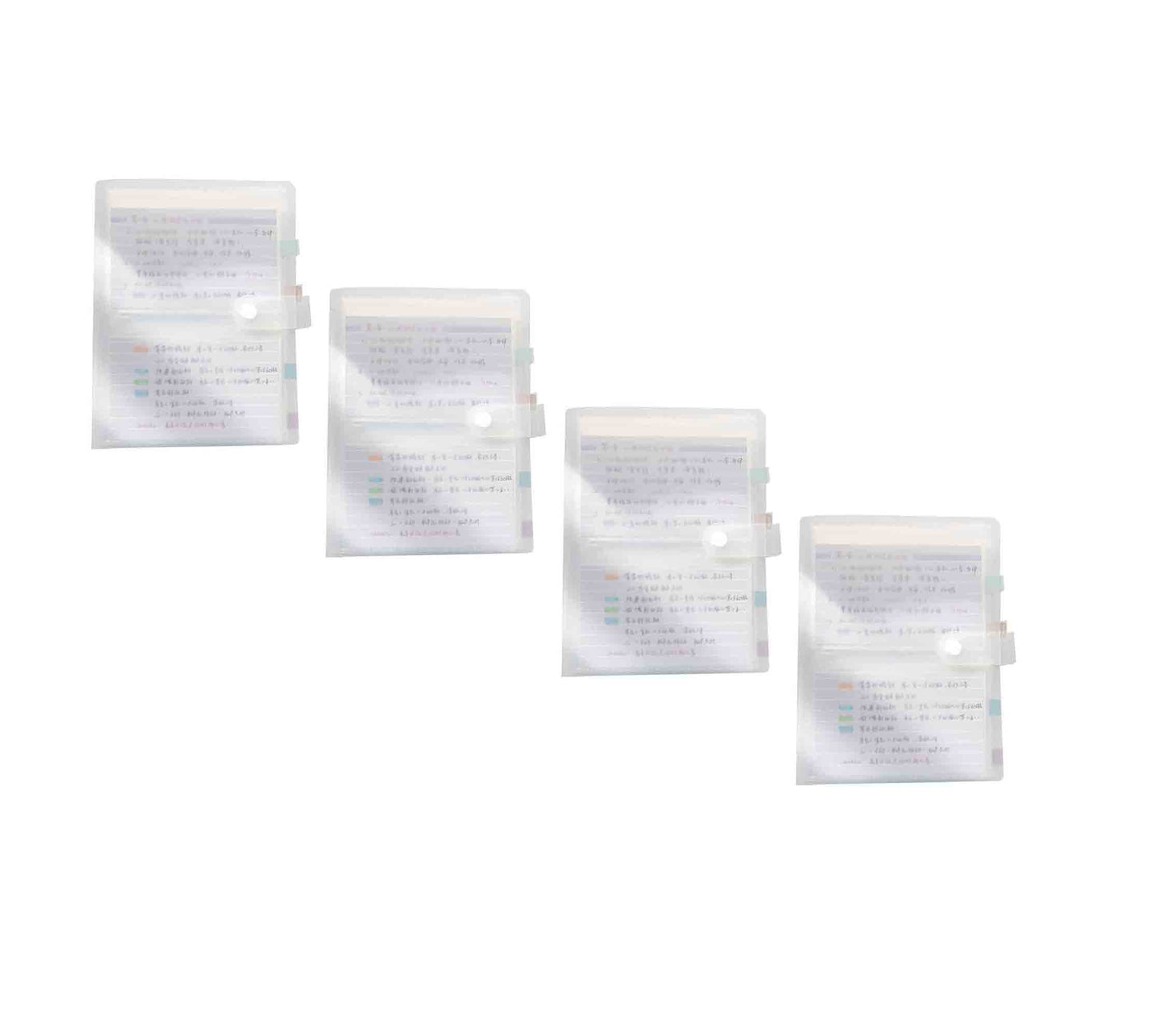 YOAVIP 3x5 Index Cards Clear Plastic Holder Organizer Pouches Book Binder 40 Page Hold 160 Cards 4 Pack