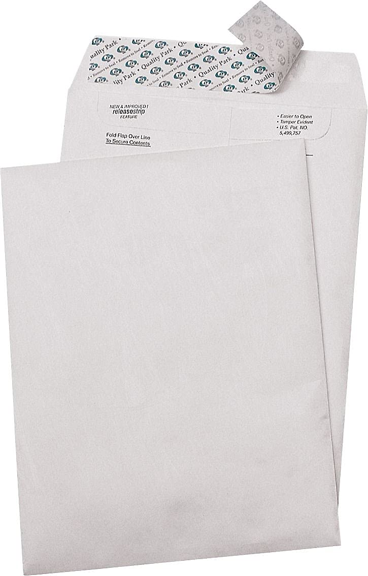 Quality Park Survivor R1520 Tyvek Mailer, 9 1/2 x 12 1/2, White (Box of 100)