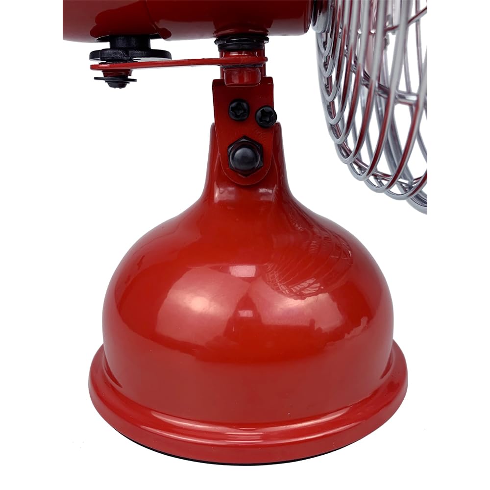 Good Housekeeping (92521) All-Metal USB-Powered 5" Oscillating Personal Fan (Crimson Red)