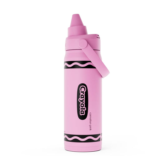 CamelBak Crayola Chug Insulated Stainless Steel Water Bottle, Cold Retention with Spill Resistant Lid for School and Everyday Hydration, 16oz, Carnation Pink