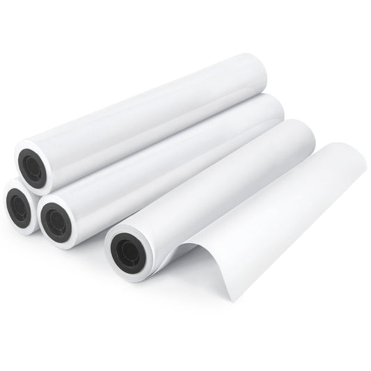 36" x 150' Wide Format Plotter Paper, Goefun CAD Bond Paper Rolls 2" Core for CAD Printing on Wide Format Printers, 4 Rolls