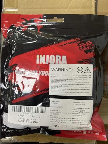 INJORA 1.3" Wheel Tires Set - S5 Swamp Claw Mud Terrain Tires and Aluminum Wheel for 1/18 1/24 SCX24 TRX4M Upgrade RC Crawler Car