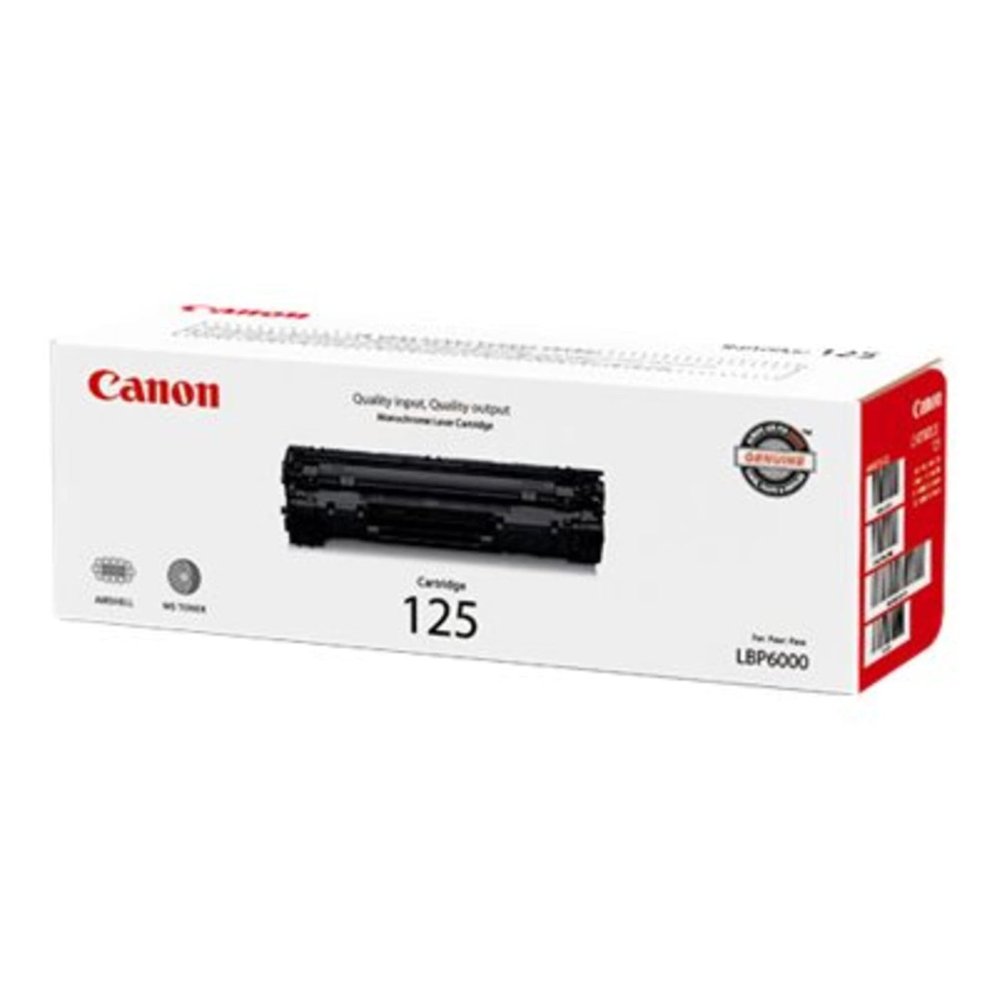 Canon Toner 125 Cartridge, Compatible to MF3010 VP and LBP6030w Printers, Black