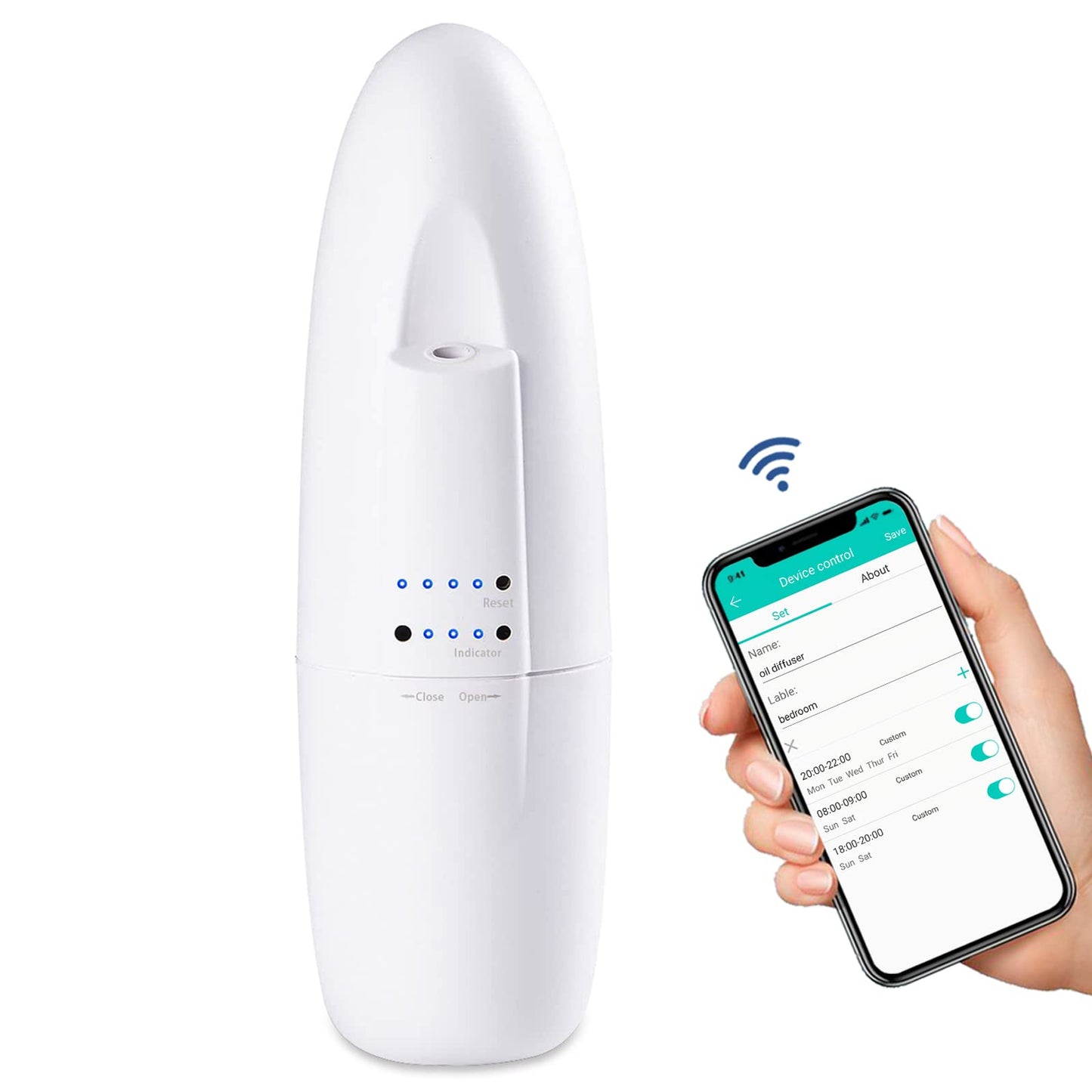 Smart Waterless Aromatherapy Essential Oil Diffuser, Professional Portable Scent Air Machine, Waterless Plug-in Aroma Diffuser for Essential Oils, 100ml for Home, Large Room