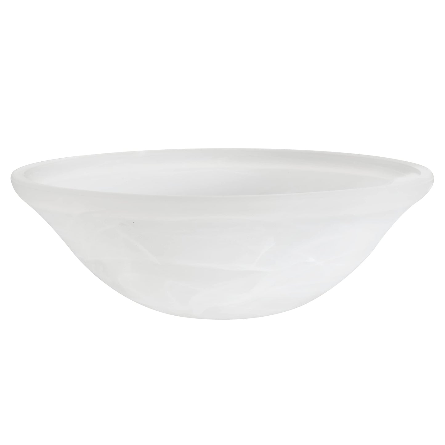 Aspen Creative 25002-65-1 Replacement Alabaster Glass shade for Flush Mount or Semi-Flush Mount, 1/2" Center Hole, 11-1/2" Diameter x 4" Height