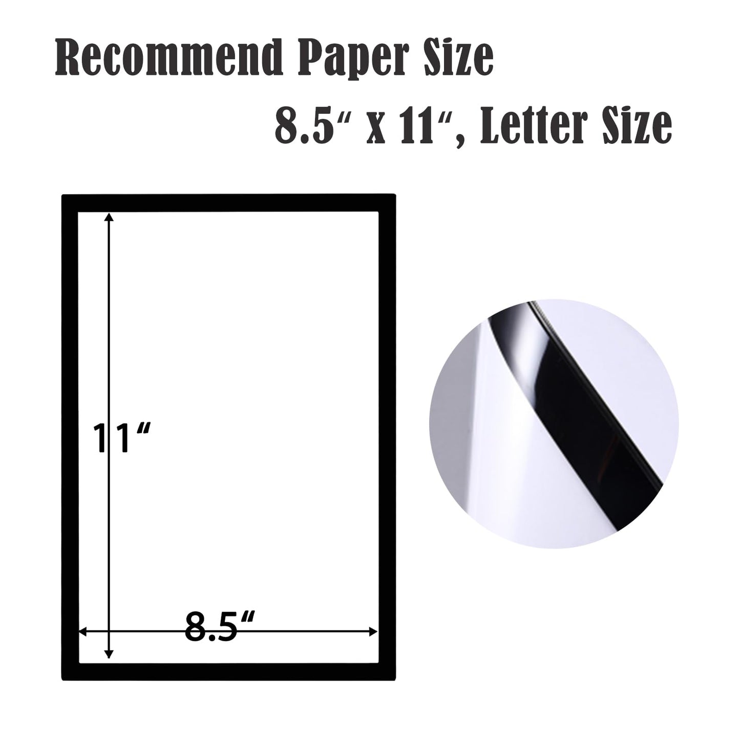 JIUYE 8.5x11 Magnetic Sign Holder Wall Mount,Self-Adhesive Plastic Display Frames,Clear PVC Sign Holder with Magnet Strip Border for Window/Door/Fridge/Document Notice Paper(24Pcs,Black)