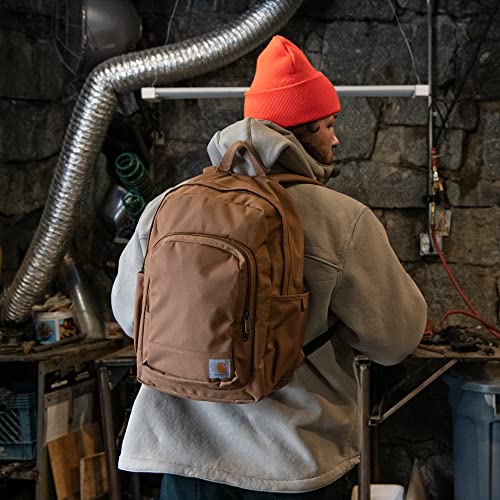 Carhartt 25L Classic Backpack, Durable Water-Resistant Pack W/ 15" Laptop Sleeve and Multiple Organizational Compartments, Black, PFAS Free