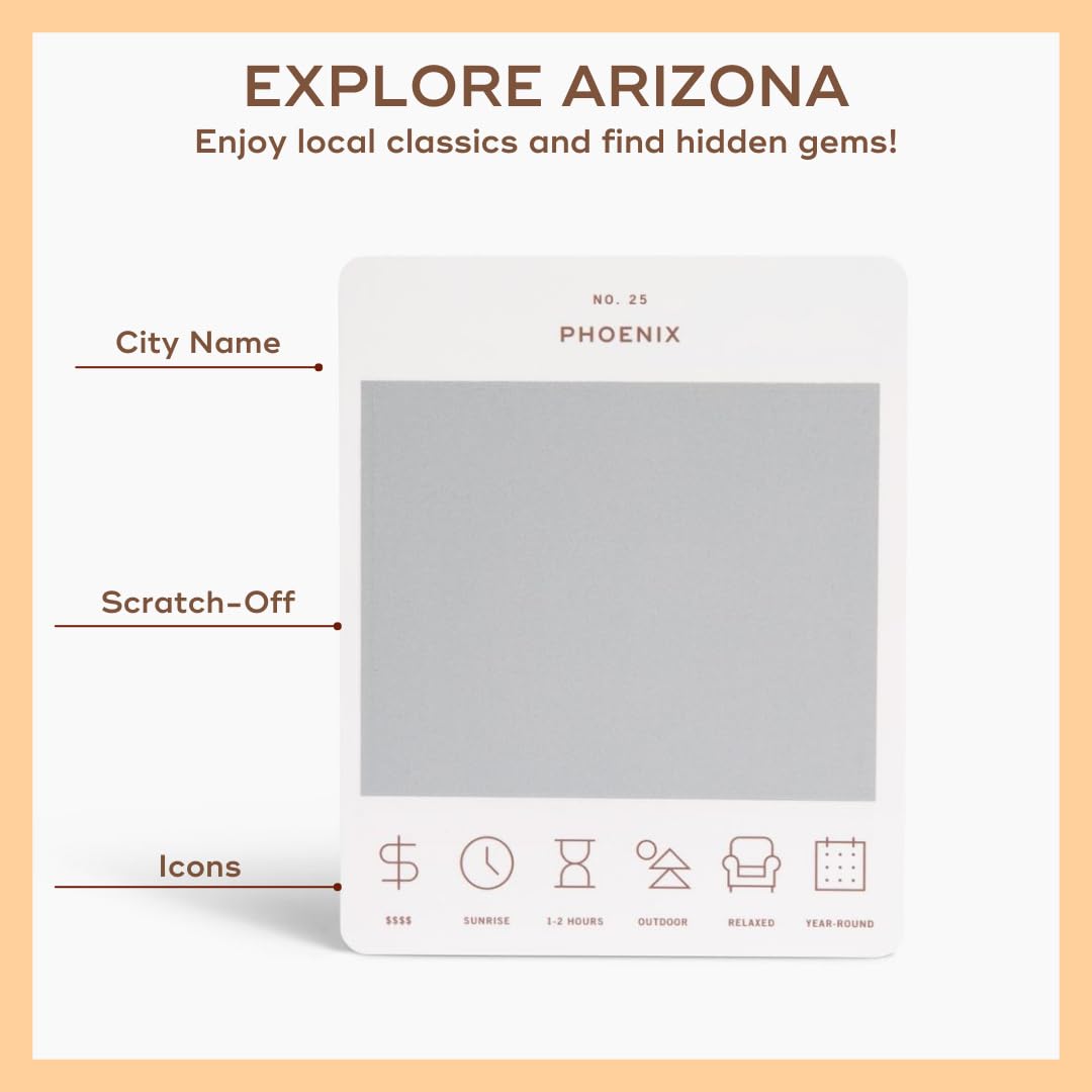 Reach International Outfitters Arizona Adventure Bucket List: 50 Scratch-Off Cards for Outdoor Activities, Tourist Attractions, and Road Trips - Perfect Travel Gift and Guide for Exploring