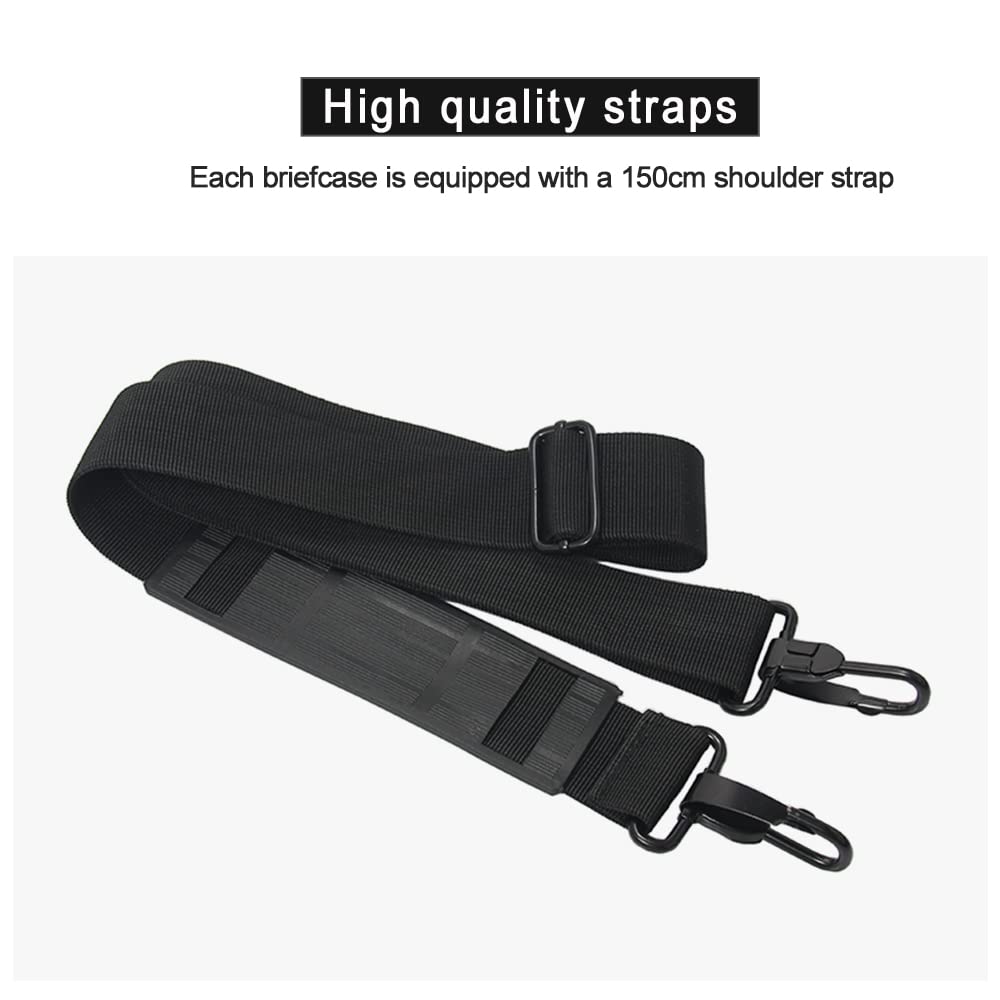 Large Briefcases For Men Canvas Tote Bag Laptop Case 19 Inch Computer Bag Work Bags Business Mens Bag Office Carrying Cases Messenger Bag Book Bag Black (X-Large Size