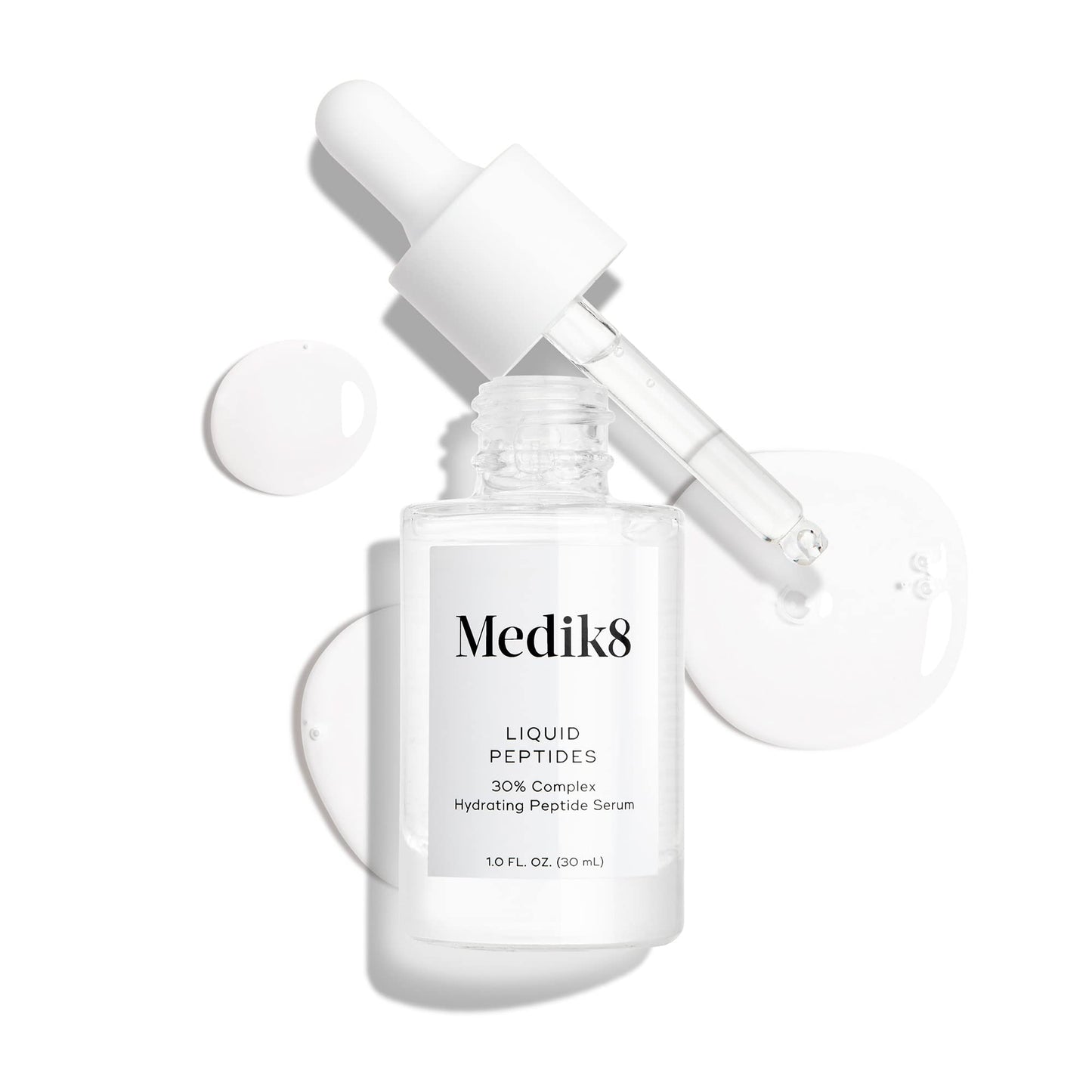 Medik8 Liquid Peptides - Advanced Regenerating Multi Peptide Serum - Smooths Wrinkles and Fine Lines - Hydrating, Brightening, Plumping - 1.0 oz