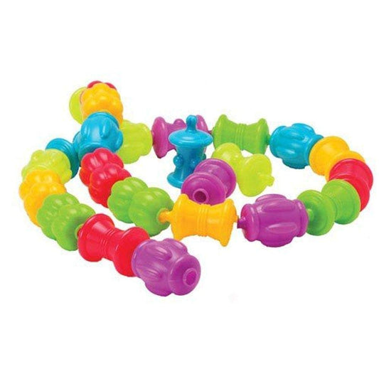 Constructive Playthings TYE-24 24 Piece Snap Beads Set for Kids, Grade: Kindergarten to 2, Age: 10" Height, 3" Wide, 8.5" Length