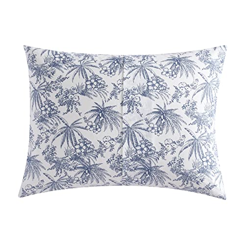 Tommy Bahama- Queen Duvet Cover Set, Reversible Cotton Bedding Set with Matching Shams, Coastal Bedding Set (Pen and Ink Blue, Queen)