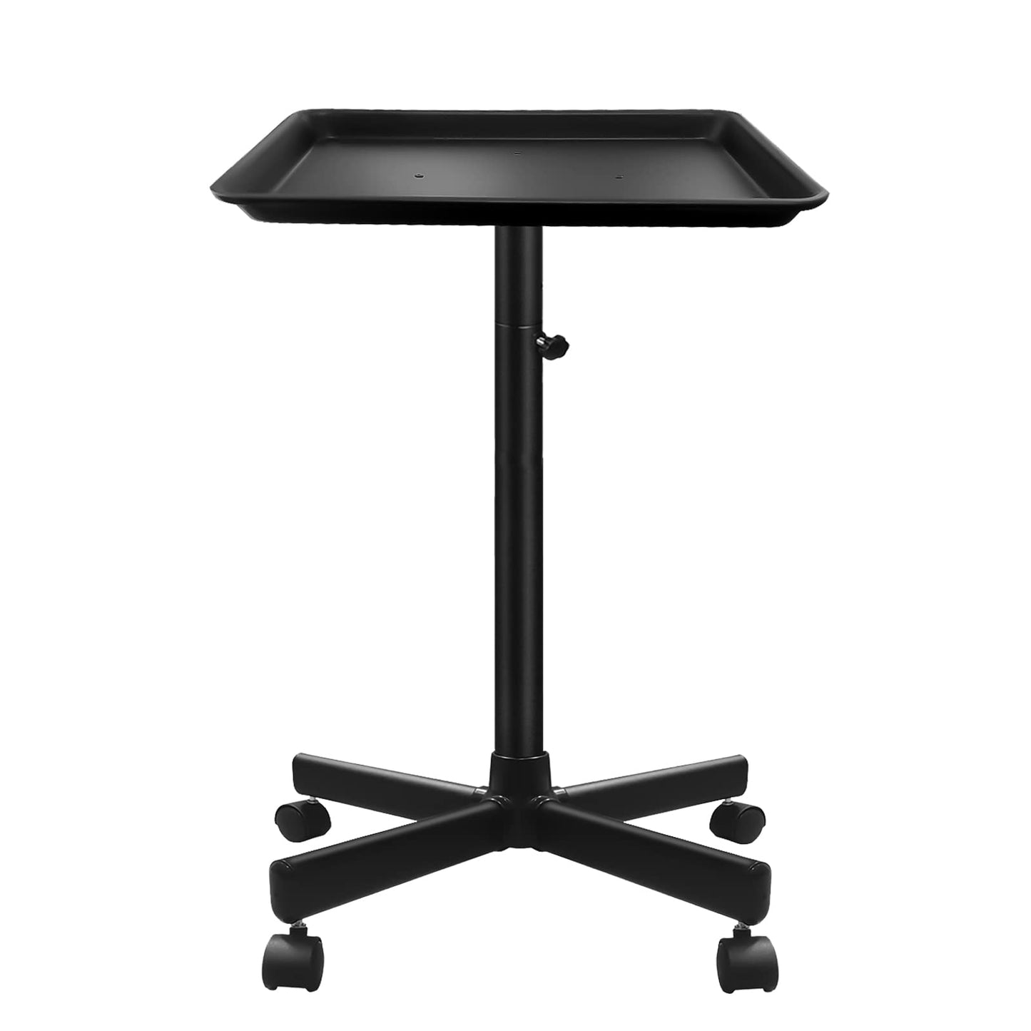 Salon Tray, Metal Feet Salon Rolling Tray Cart, Aluminum Salon Color Tray, Tattoo Tray with Wheels, Aluminum Instrument Tray for Salon&Spa Use Black…