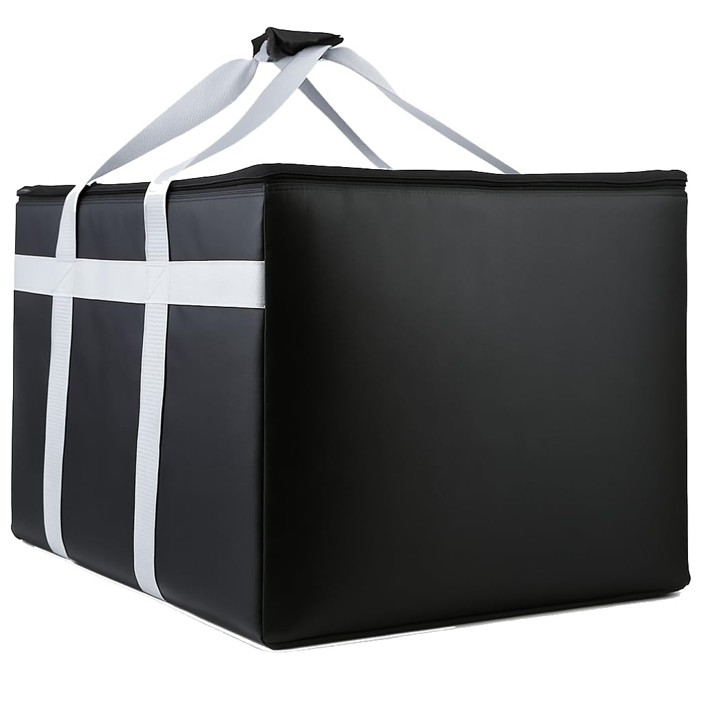 musbus Insulated Food Delivery Bag Cooler Bags Keep Food Warm Catering Therma for doordash Uber Eats Catering Shopper hot BLACK travel grocery pizza portable beach soft sided