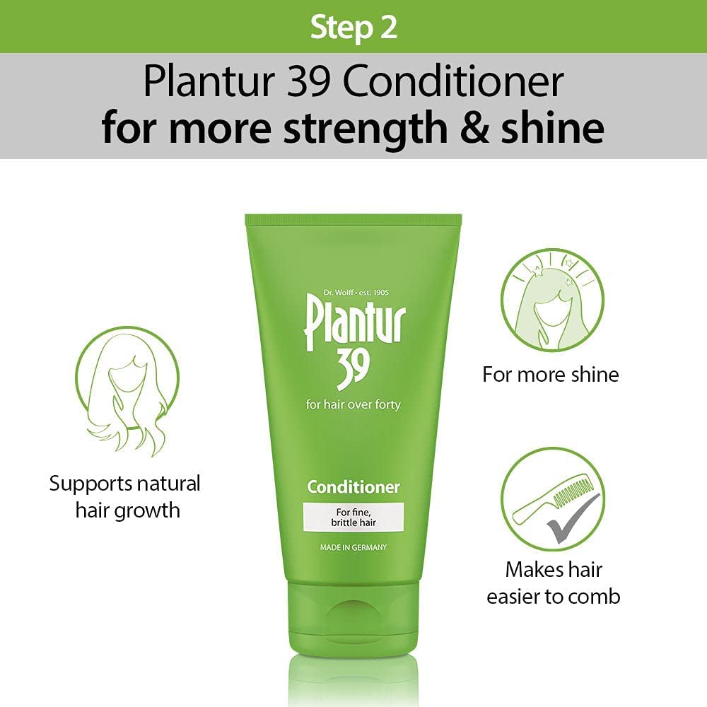 Plantur 39 Phyto-Caffeine Women's Nourish & Cleanse Kit for Fine, Thinning Natural Hair Growth, Shampoo (8.45 fl oz) and Conditioner (5.07 fl oz)