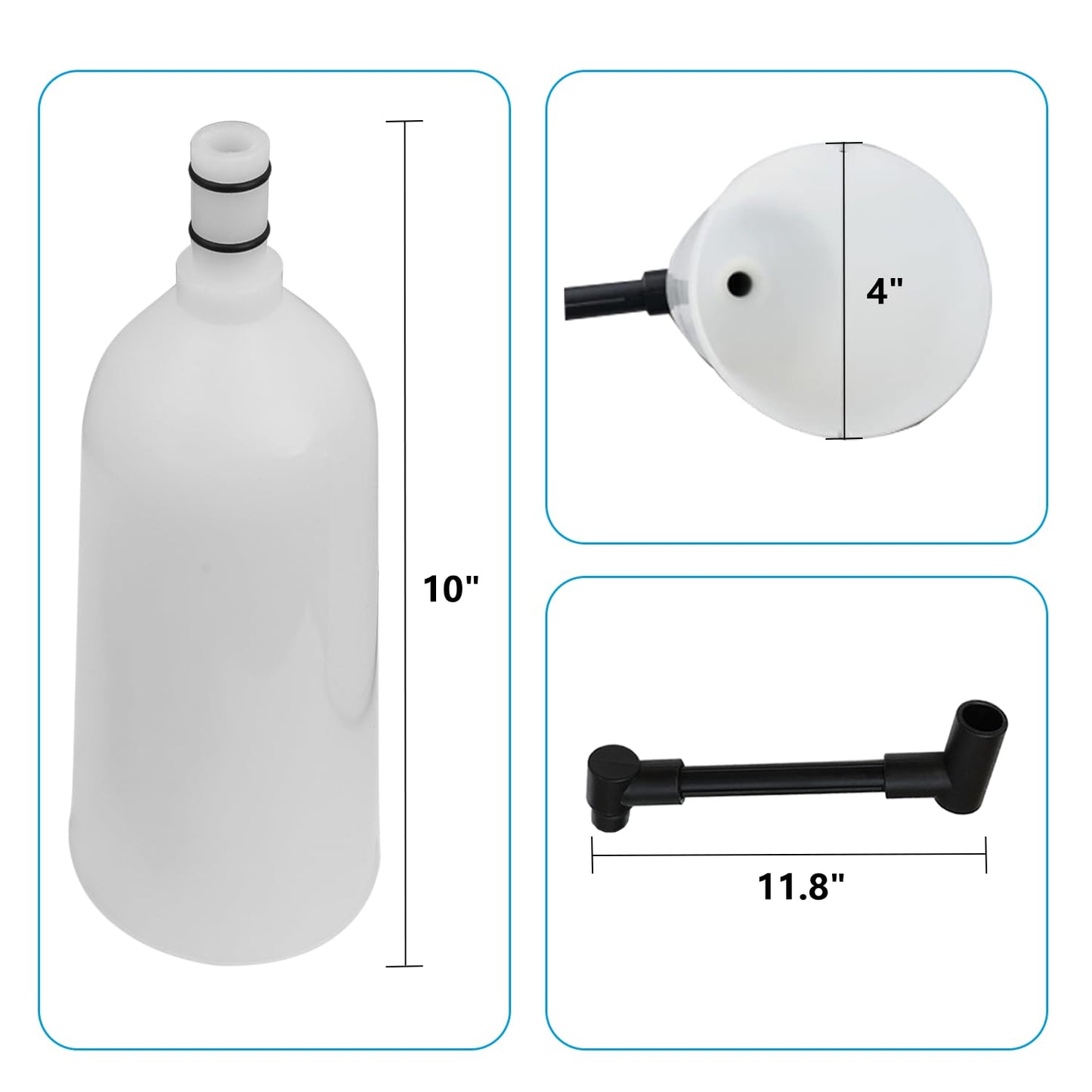 DPTOOL Oil Funnel Set for Engine Change - Automotive Dispenser Kit With Flexible Extension and 14 Cap Adapters Compatible With GM, Ford, VW, BMW, Audi, Land Rover Etc