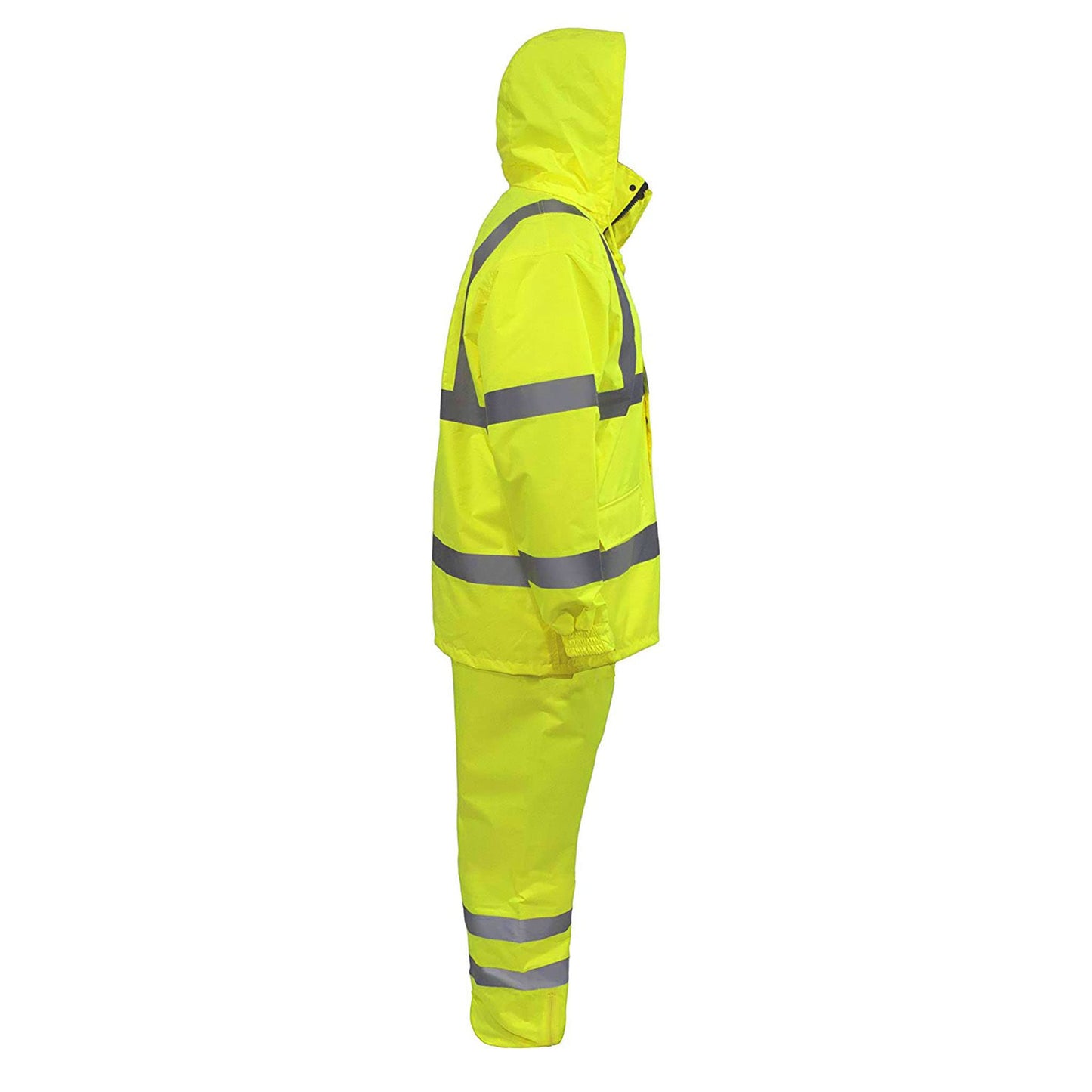 JORESTECH Safety Rain Set/Jacket Reflective High Visibility Yellow JK-03 / Pants Lime ANSI 150D Heavy Duty PANTS-03 (XL)