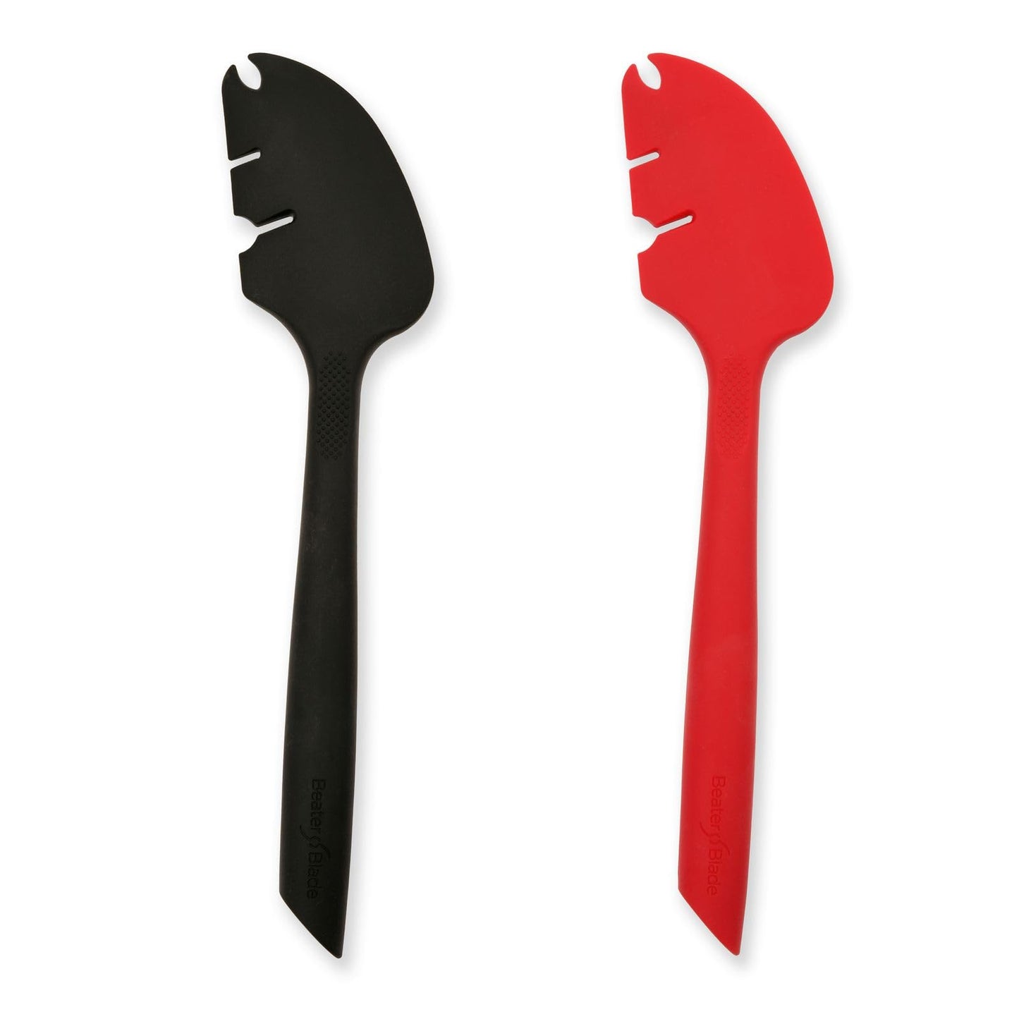 Silicone Spatula ONE Mixer Beater Scraper and Spatula Set, Cherry Red & Black
