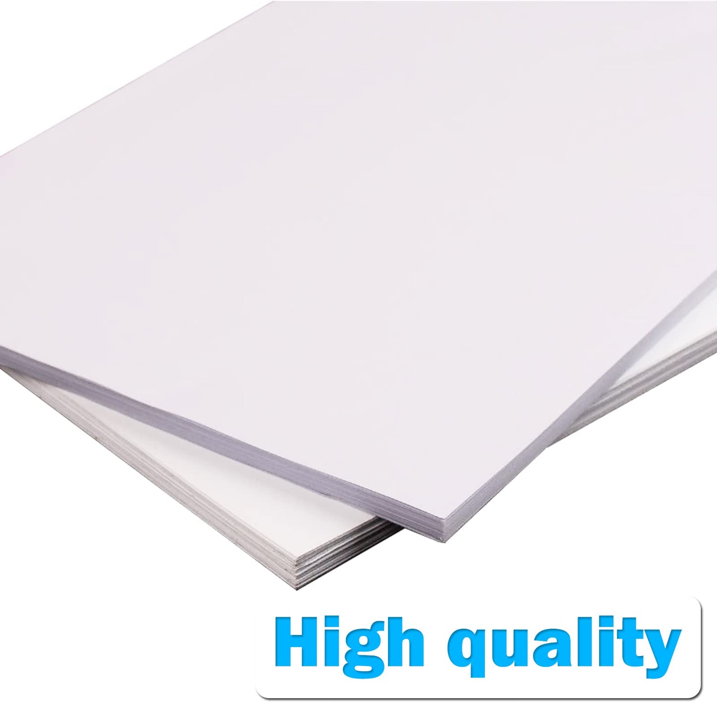 RBHK Sticker Paper, 8.5" x 11" Full Sheet Label Stickers Paper for Laser & Inkjet Printers (500 Sheets, 500 Labels)