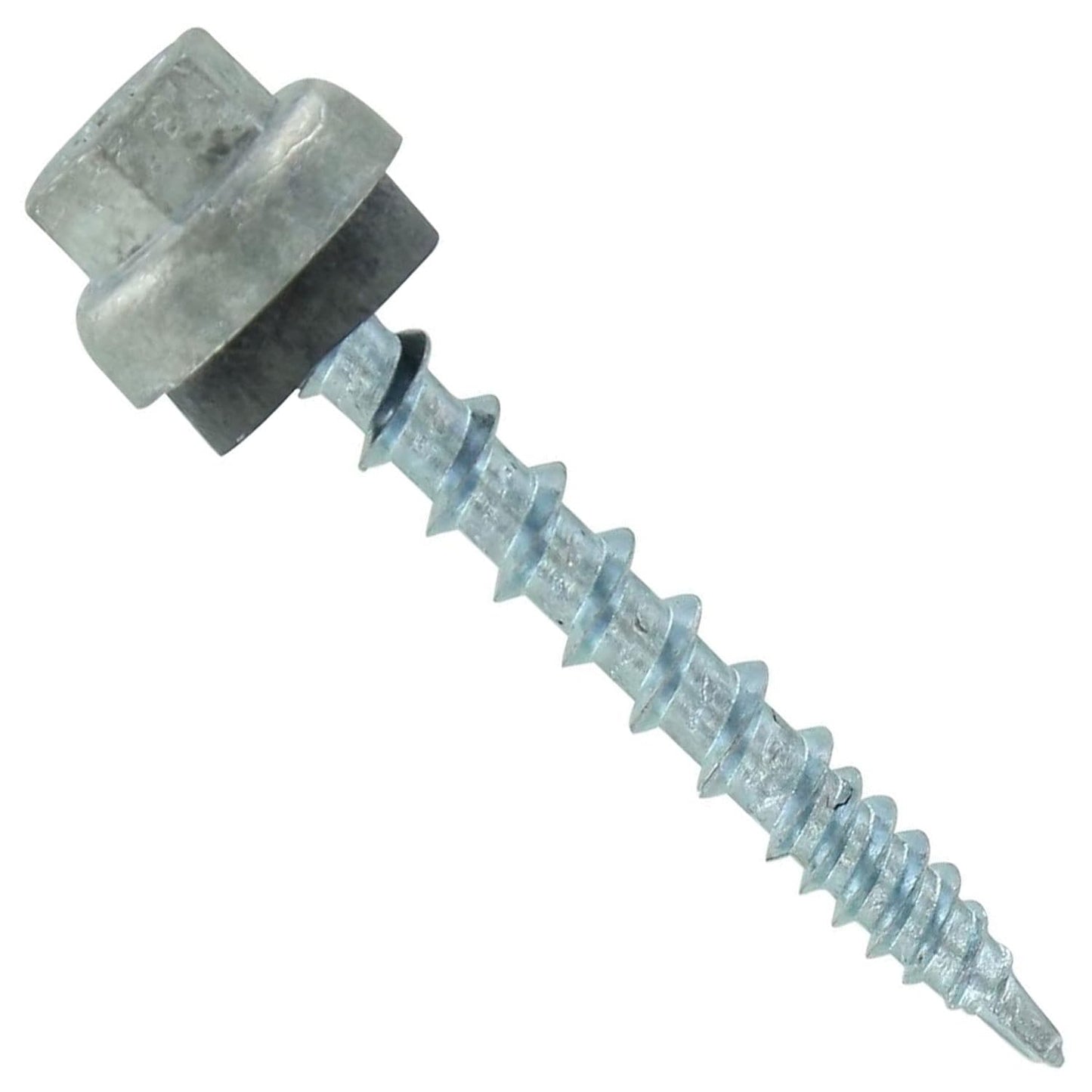 ST Fastening Micro-Bit ZXL WoodBinder Metal to Wood #10 x 1 1/2" Galvanized Screws with EPDM Rubber Washer, 250-Count - Designed for Metal Roofing and Siding Panels