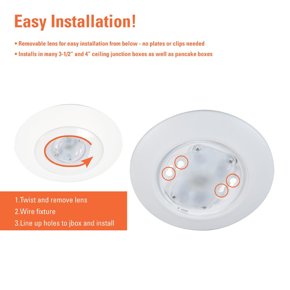 HALO HLCE 6 inch Integrated LED Recessed Disk Light, 3000K, 945 Lumens, 90 CRI, Title 20 California Compliant, 6-Pack