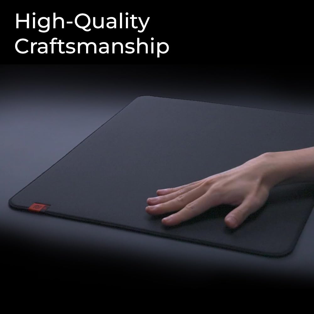 BenQ Zowie G-SR III Large Esports Gaming Mouse Pad, Humidity Resistance Cloth, Consistent and Controlling Glide,Uniform high-Density Rubber Base with Medium Softness, Stitched Edges, Anti-Slip Base
