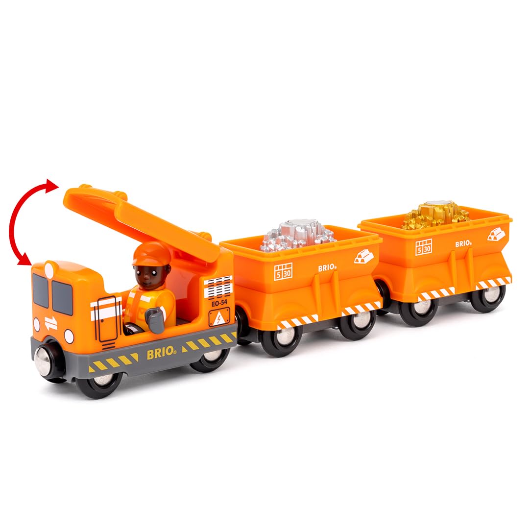 BRIO World – 36049 Gold Cargo Train | Toy Train Set for Kids Aged 3 Years Up