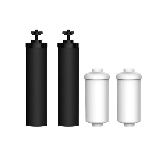 AQUACREST NSF/ANSI 42&372 Standard Water Filter, Replacement for Berkey® Gravity Water Filter System, Berkey® BB9-2® Black Filters & PF-2® Fluoride Filters