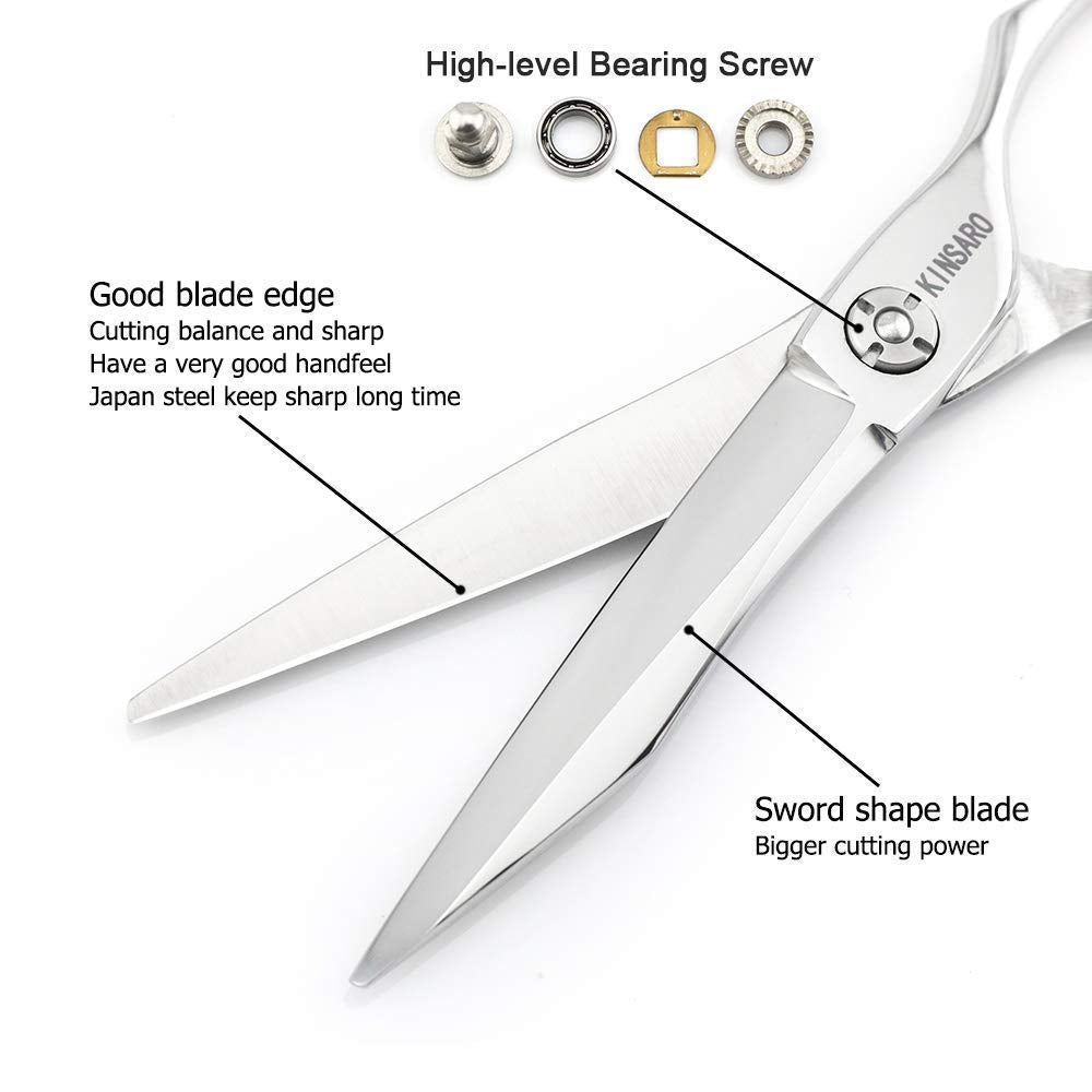 6 Inch Hair shears hair cutting scissors and 6 Inch hair thinning scissors rose handle