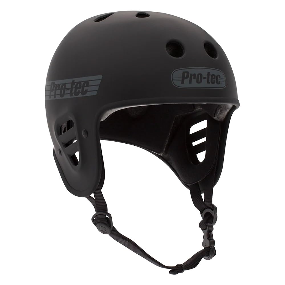 Pro-Tec Full Cut Certified Skateboard Helmet, Ideal for Skateboarding, Bicycling, BMX and Roller Skating, Large– Black Matte