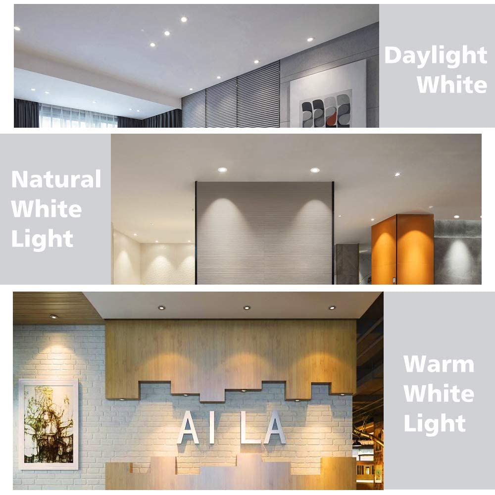 2 Inch LED Downlight, Recessed Lighting Dimmable Ceiling Light, 3W, 5500K Daylight White, CRI80 with LED Driver(35W Halogen Equivalent), 8 Pack