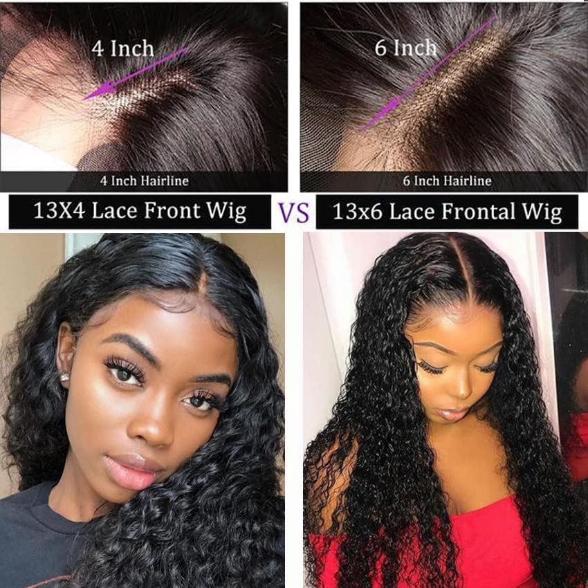 Muzkala 28 Inch 13x6 Deep Wave Lace Front Wigs Human Hair Transparent Lace Wig Pre Plucked with Baby Hair Brazilian Virgin Hair Wig for Black Women Wet and Wavy Lace Frontal Wigs 180 Density