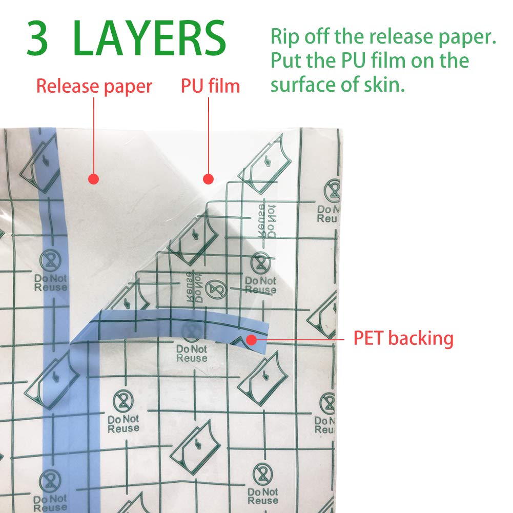 Tattoo Aftercare Bandage Roll 10"x 10 Yard - Waterproof Transparent Film For Tattoo Initial Healing And Skin Repair Adhesive Tattoo Supply Wrap