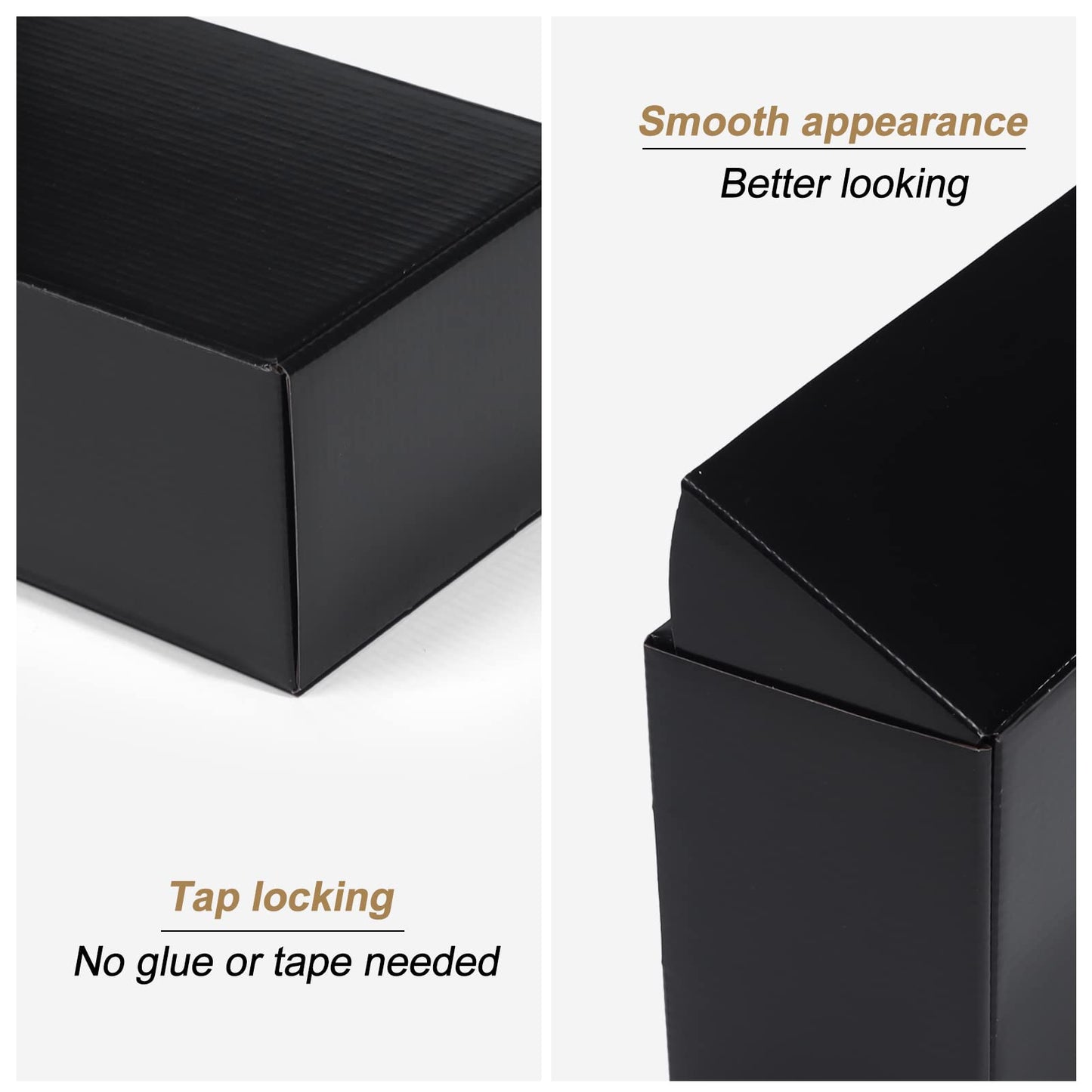 ZBEIVAN 9x6x4 Black Small Shipping Boxes, 20 Packs Corrugated Cardboard Mailer Boxes for Packaging Small Business Mailing Gifts Wrap Boxes with Lids