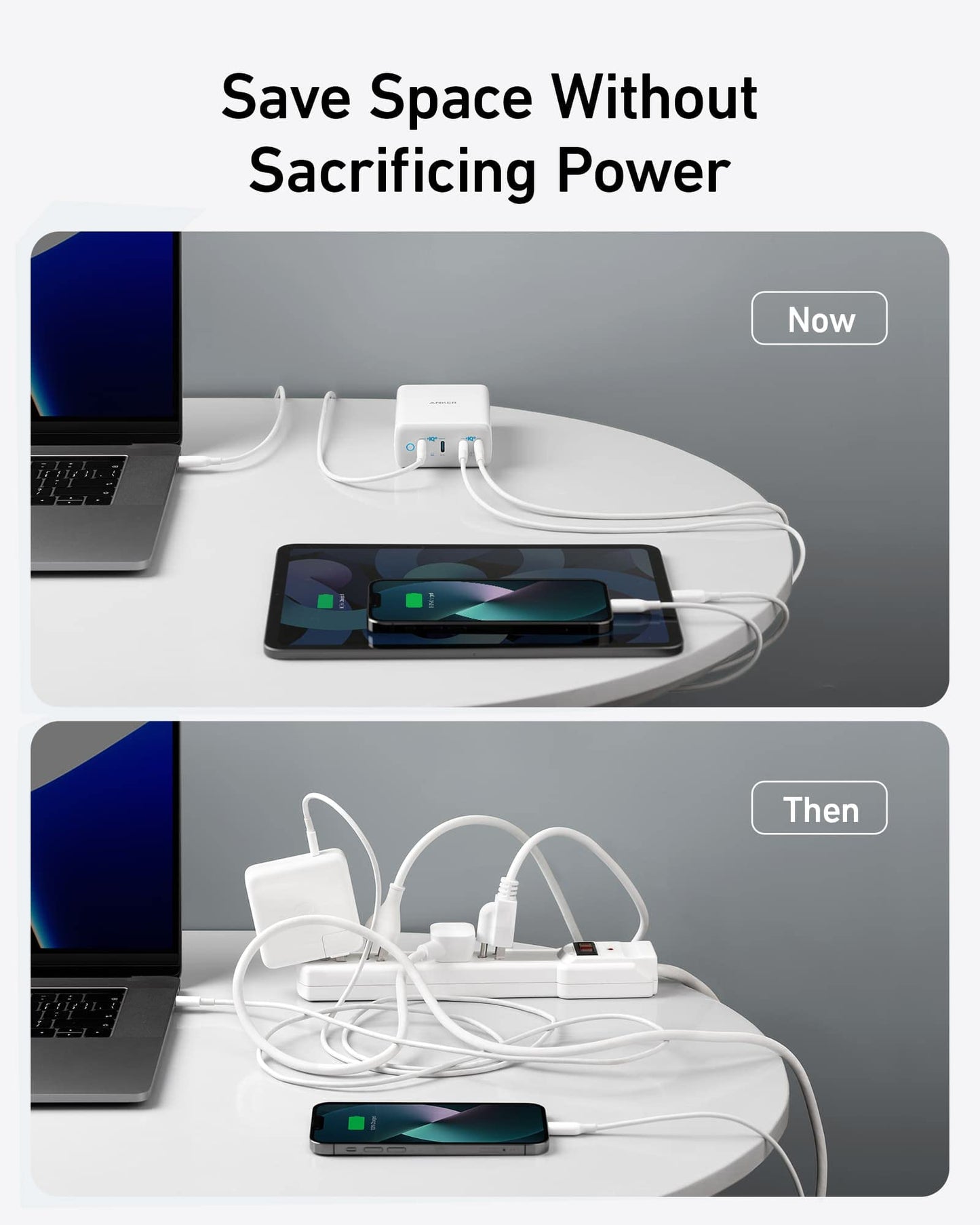 Anker USB C 120W, 547 Charger, PowerPort III 4-Port Charging Station for MacBook Pro/Air, iPhone iPhone 15/15 Plus/15 Pro/15 Pro Max/14/13 Series, Galaxy, Pixel 4/3, iPad Series, and More Devices