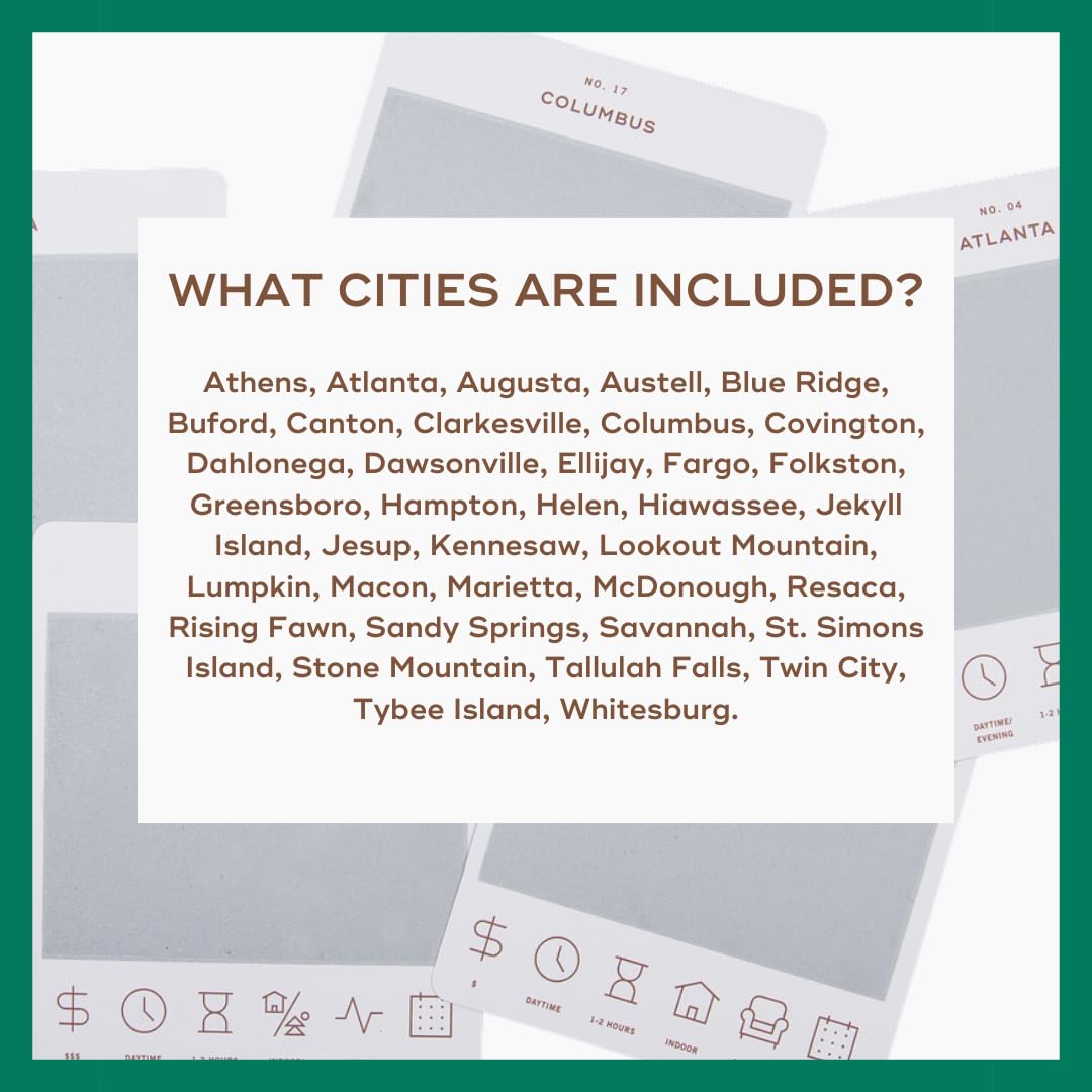 Reach International Outfitters Georgia Adventure Bucket List: 50 Scratch-Off Cards for Outdoor Activities, Tourist Attractions, and Road Trips - Perfect Travel Gift and Guide for Exploring