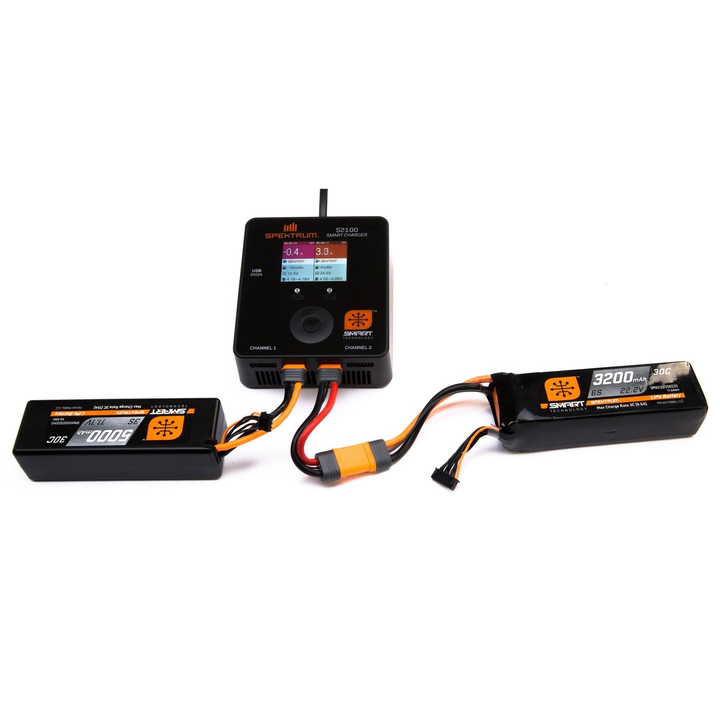 Spektrum Smart RC LiPo Battery Pack: 3200mAh 3S 11.1V 30C with IC3 Connector (EC3 Compatible), SPMX32003S30 , Black