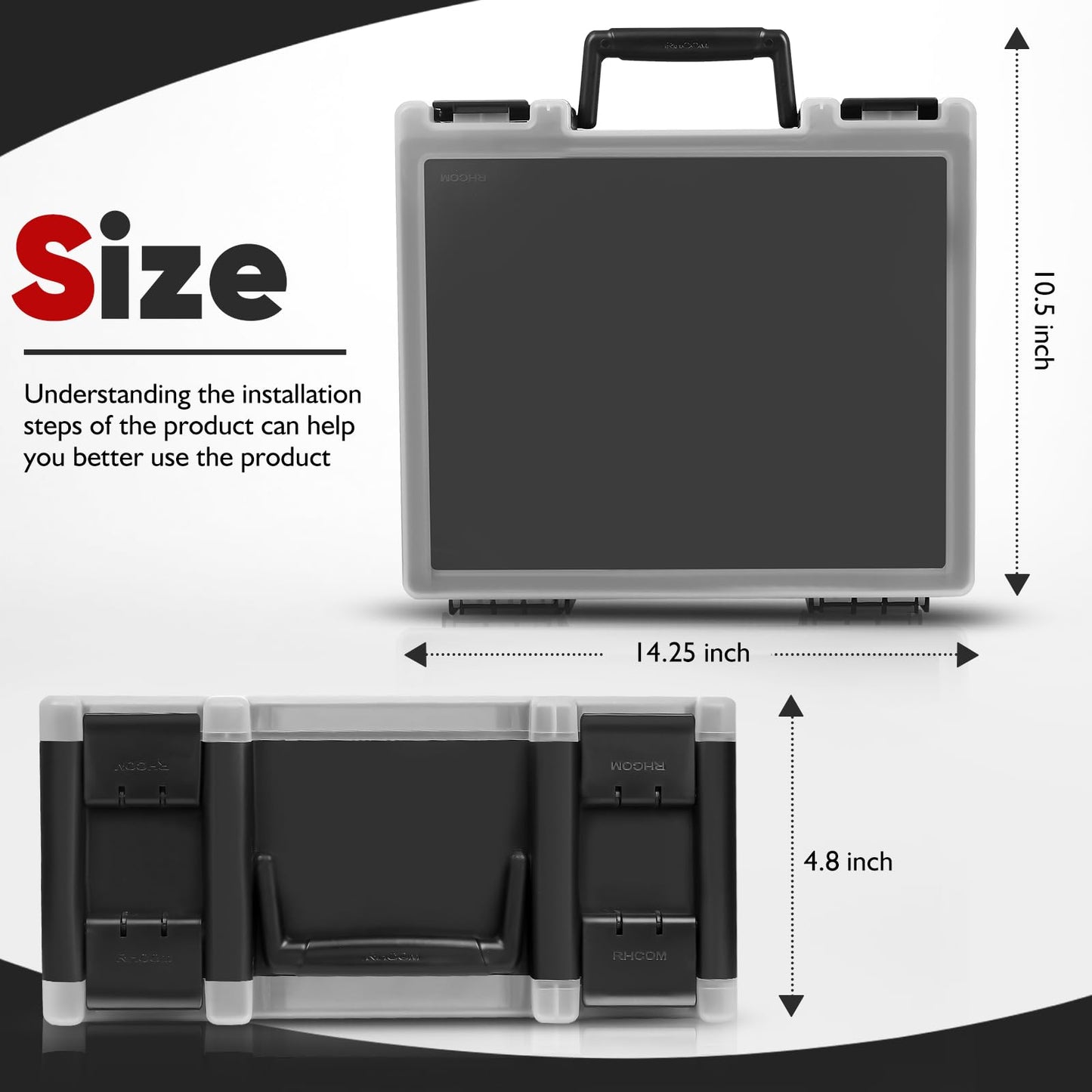 RISOU Sturdy Miniature Figure Storage Carrying Case for Standard Sized Figures - 128 Slot Miniature Figure Box Compatible with 40k,D&D and More.(CASE ONLY)
