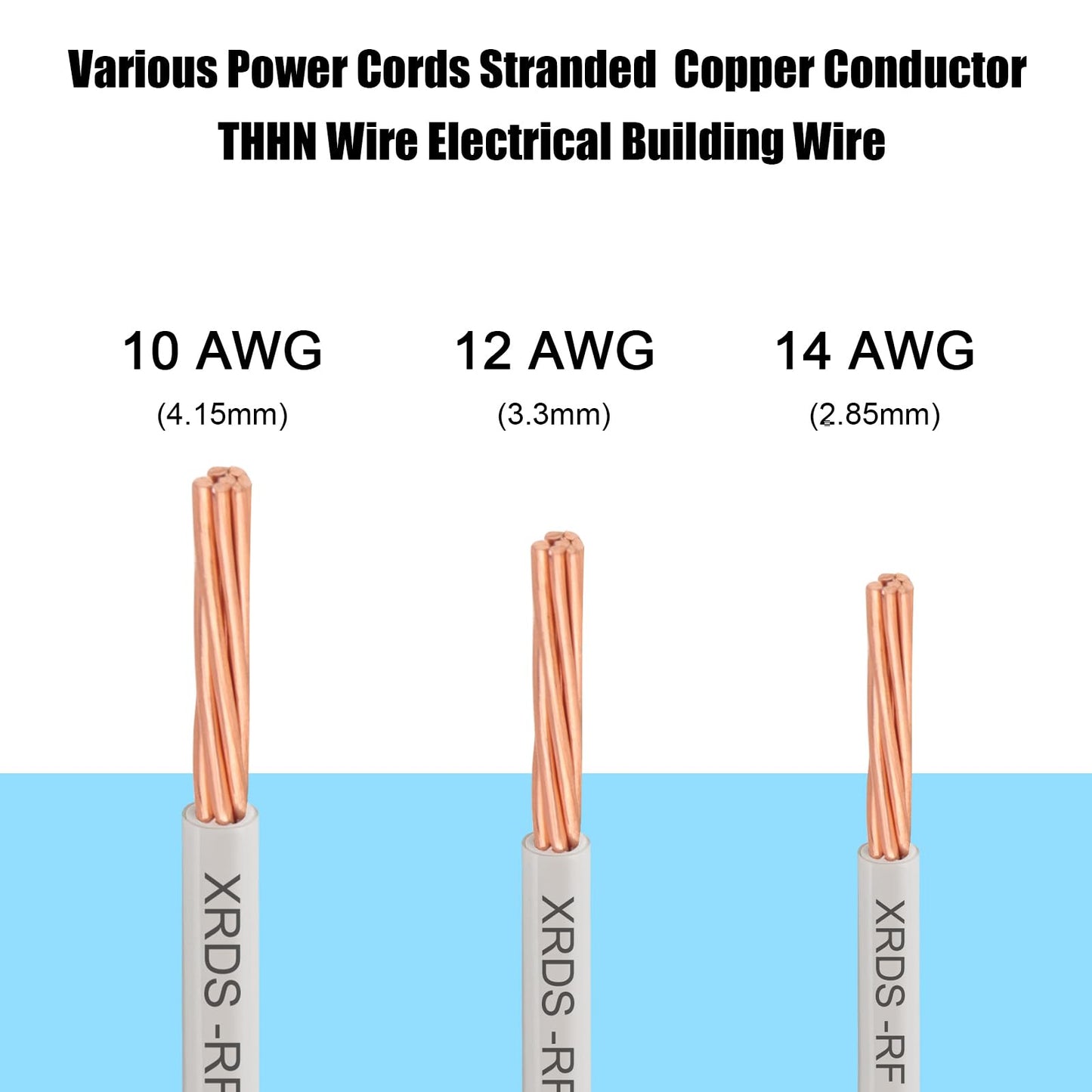12AWG THHN Wire 200FT – Electrical Building Wire Stranded Bare Copper Conductor with PVC and Nylon Insulation, Heat and Oil Resistant Cable