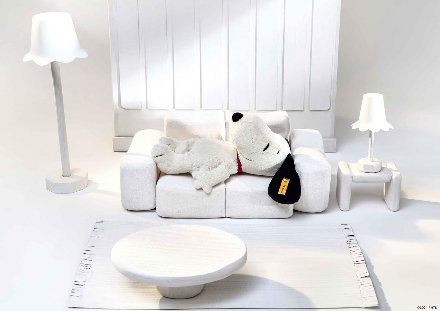 Steiff Snoopy Cuddly Toy, Cute Stuffed Toy, Boys, Girls & Babies from 0 Months, Soft Cuddly Friends, Plush Toy 30 cm, White, 024702