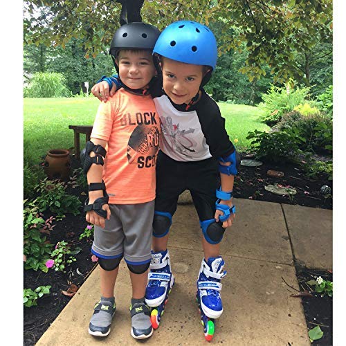 Kids Adjustable Flashing Inline Skates for Boys, Girls and Adults with Full Light Up Wheels, Outdoor Roller Skates for Kids Beginner Ages 6-8-12-14, Men and Women