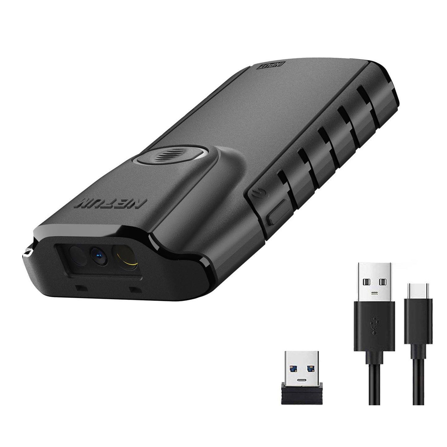 NETUM Bluetooth 2D Barcode Scanner, 3-in-1 Small Portable QR Bar Code Reader Automatic Wireless Gun Scan Back Clip Work with Tablet iOS Android Windows MacOS for Warehouse Inventory POS (2D - E800)