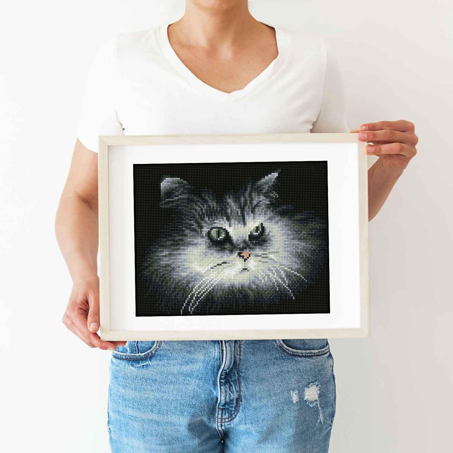 Diamond Dotz Square Diamond Facet Art Kit 9.8"X12.6"-Shadow Cat -DQ7002