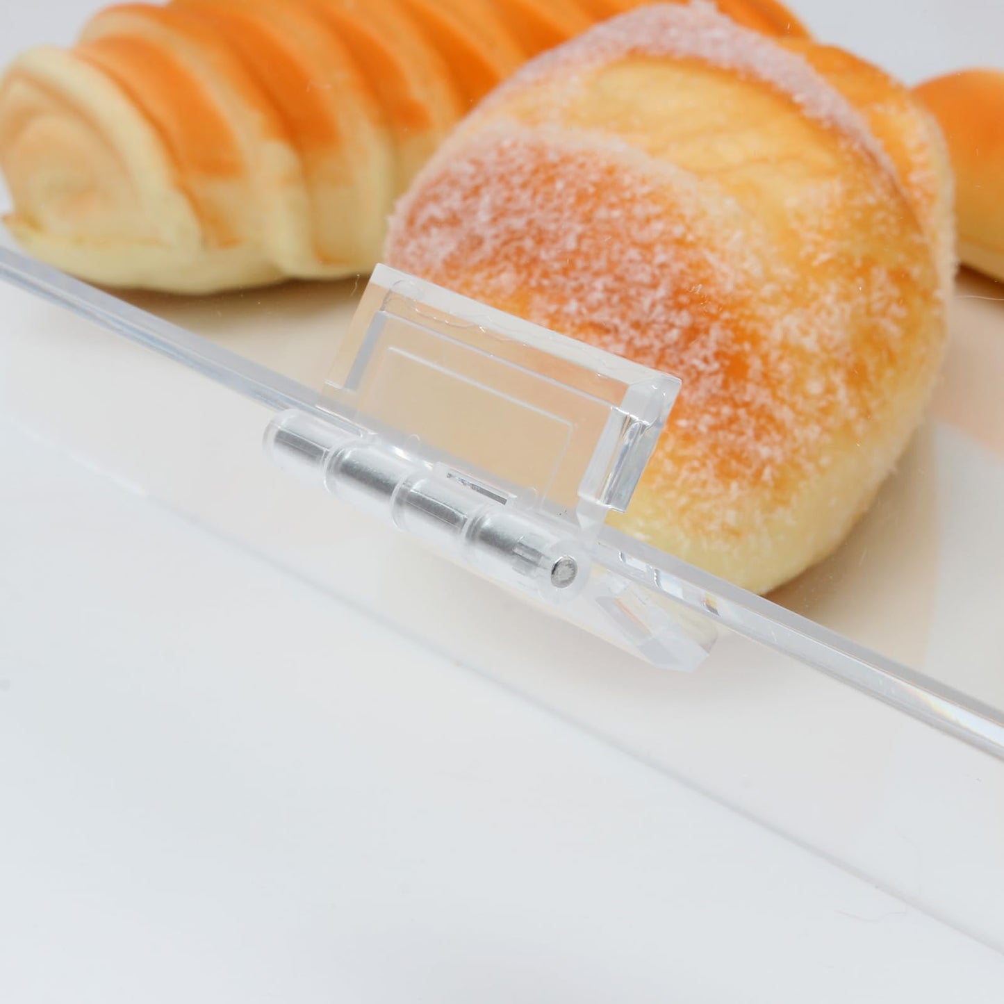 KVMORZE Acrylic Stackable Bakery Box with Non-Slip Mat, Pastry Display Case, Kitchen Pastry Container Display, Portable Storage Holder Stand for Baked Goods, Fruits, Vegetables, 15.3" x 10.4" x6.7"