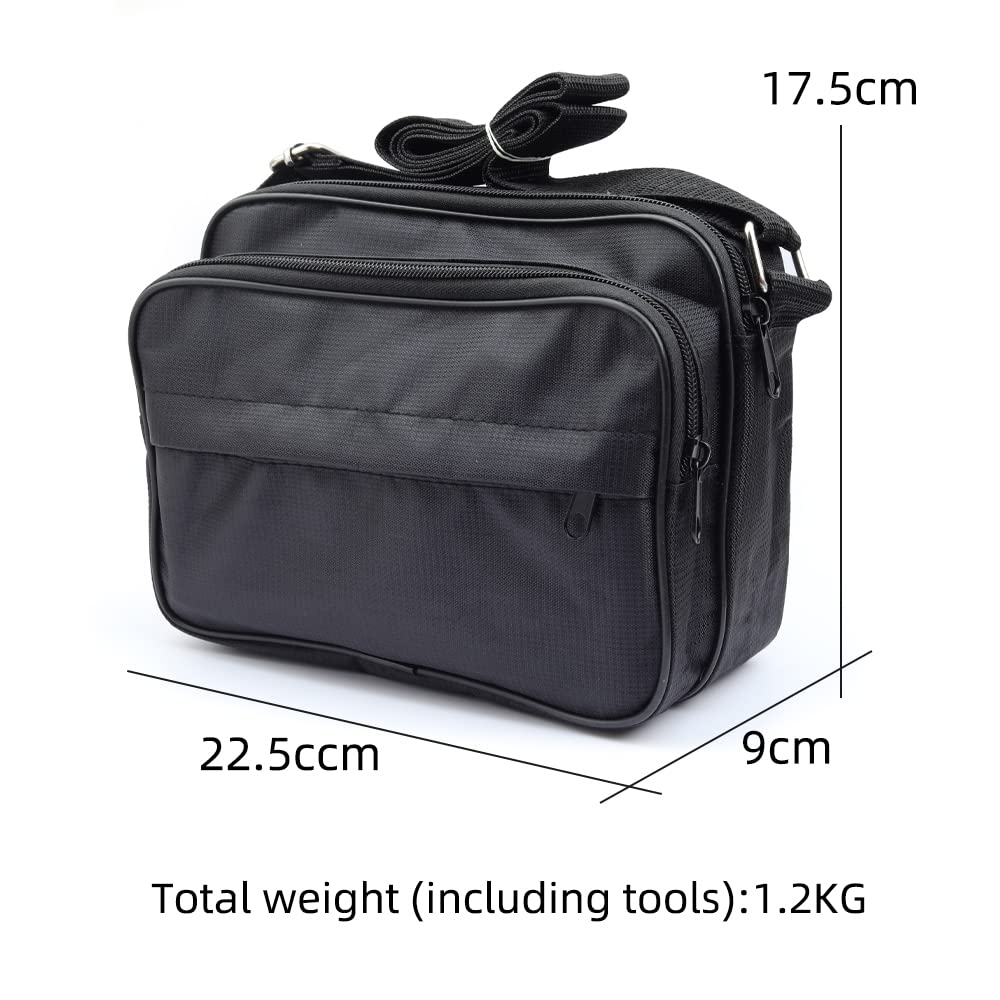 FC-6S FTTH Fiber Optic Cold Connection Assembly Termination Tools Kit Bag with Visual Fault Locator Fiber Cleaver SC FC Connector Optical Power Meter Finder Cable Tester Stripper Tool Dust Free Paper